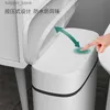 Waste Bins 14L Push-type Trash Can Bathroom Trash Can Household Waterproof Narrow Cleaning Storage Box Kitchen Trash Can Paper Basket L46