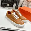 Mode Deep Orange Sneakers Casual schoen Loafer Flat Heel Outdoor Low Tennis Hike Lederen Run Women Travel Walk Shoes Men Sports Runner Trainer