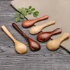 Cuillères 1pc petite cuillère en bois enfants mignons couverts de soupe rond