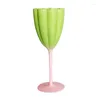 Wine Glasses 200-400ml Light Luxury Gradient Color Petal Goblet Family Bar Restaurant Festival Red Champagne Cup Fashion Drinkware