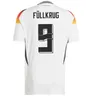 2024 Maillots de football en Allemagne 24 25 Muller Musiala Kimmich Havertz Gundogan Kroos Reus Gnabry Sane Football Shirt Maillot Foot Men Kids Kit Player Version Long