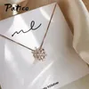 Pendant Necklaces 925 Sterling Silver Needle Clear Zircon Snowflakes Necklace For Women Winter Jewelry Chrisrmas Year Gift