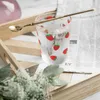 Cups Saucers 1pcs Lovely Strawberry Clear Mug Espresso Glasses Crystal Flower Drinking Glass Double Wall Latte Cup