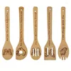 Cucchiai di cucina in legno farfalla set di 5 cucine decorazioni da cucina bambù