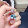 Серьги мода Fashion Fresh Sky Blue Water Drop Cubic Demprament Temprament Accessories Daily Wear Disterry Disters