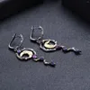 Dangle Earrings Natural Amethyst Women Fashion Gemstone Jewelry Sterling Silver Earring