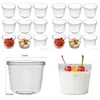 Schalen Glas mit Plastik Deckel klarer Puddingbecher Früchte Schüsselbehälter für Salat Dessert Snacks Zul Food Lagerung Drop Lieferung Home DHWM9