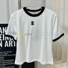 Kvinnor Luxury T Shirt Letter broderade T -skjortor Kort ärm Crew Neck Tees Summer Casual Tee