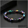 Braccialetti colorati di perline Magnet Bracciale Donne Ematite Health Rainbow Blancing magnetico fascino per unirsi per la consegna di goccia fatta a mano Dhzjm