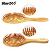 Bluezoo Care reine natürliche Wolle Baby Holzpinsel Kamm Pinsel Baby Haarbürste Neugeborene Haarbürste Kammkopfmassager