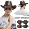 Party Supplies Game Cowboy Hat Cosplay Costume Prop West Hats Leather Unisex Halloween Carnival Props Costumes Accessories