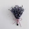 Dekorativa blommor 3st små lavendel naturliga torkade blommor bukett torrt baby andedräkt mini buketter boho bröllop po bakgrund heminredning