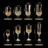 Luxe kristallen wijnglazen Gold Foly Crystal S glazen Champagne brillen Wijnbeker waterbeker voor bar Wedding Party Glass 240410