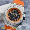 Ikonisk AP -armbandsur Royal Oak Offshore Series 26170st Orange Volcano Face Chronometer Automatisk mekanisk mensur