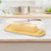 Dinnerware Sets Sealed Box Butter Tray Container With Lid Holder For Refrigerator Cheese Slice Wide Dish Small Creamer