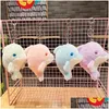 Plush Keychains P Dolphin Schoolbag Trumpet Hanging Ornament Doll Pendant Grab Hine Cute Key Figurine Mini Wholesale Drop Delivery Toy Dhtsc