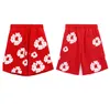 Designer Big Size Puff Baumwolle Blumen Shorts Männer Frauen Denm Tears Kurzhantel modische Streetwear Hosen Herren Jogginghose Kleidung Feiertagsurlaub Multikolor