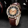 LIGE Original Womens Watch Top Luxury Fashion Watches Ladies Waterproof Leather Bracelet Quartz Woman Wristwatch Montre Femme 240322