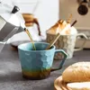 Mugs Pour-over Coffee Cup Office Milk Breakfast Ceramic Retro Mark High-End Exquisite Steam Pitcher