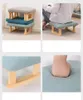 Stoelbedekkingen Creative Furniture of Folitische houten vierkante kruk bank