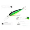 Baits & Lures 1Pcs Colorf Stripe Pattern 11Cm 10.5G Hard Bait Minnow Streak Fishing Bass Fresh Water Hook Diving Perch Wobbler Fish Dr Dhgkm