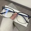 نظارة شمسية أزياء نصف إطار إطار أزرق ممنوع النظارات العيون