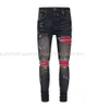 Mode Amirr Clothing Designer Hosen hellblau Herren schlanker Denim gerade Biker Hole Hip Hop Jeans Männer 03