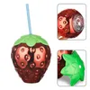 Wegwerpbekers rietjes disco drinkcocktail party fruit plastic met 20 oz aardbei sippy cup bal