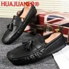 Casual schoenen Echte lederen heren slip op kwastjes Loafers Men Handgemaakte mocassins mannelijke drijvende zakelijke flats luxe loafer