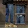 HARLAN JEANS Mens 2023 Spring e outono Temporada nova marca de moda americana Loose calças cônicas retas para homens