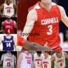 Custom Cornell Big Red Basketball 0 Evan Williams 5 Jacob Beccles 24 Josh Baldwin 25 Max Watson Mens Mulheres Juventude Jerseys 30 Chris Manon