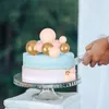 Zapasy imprezowe 30pcs Ball Cake Topper Cicks w kształcie perłowej wkładki babeczki na urodziny