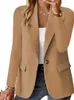 Tienda Traf Blazer Woman Vêtements Couleur de mode Couleur de mode Couleur de mode Veste Cardigan à manches longues à manches d'automne Hiver Coupte Soft 240402