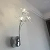 Wall Lamps Modern Minimalist Crystal Dandelion Lamp Living Room Background Hallway Bedroom Bedside Led Llight Decorative Lighting