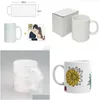 Tasses 11oz sublimation Tasse de revêtement bricolage top top gouttes livraison de la maison de jardin, barre à manger dhbmf