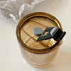 Wine Glasses 350/400ml Reusable Glass Cup With Lid And Straw Vintage Premium Leak-proof Cups Creative Coffee Portable