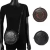 Midjepåsar nordiska medeltida präglade väska kvinnor män vintage pu läder litet bälte mynt party kostym crossbody axel axel