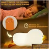 Nachtlichten Sile Duck nachtlamp schattig luie liggend plat USB oplaadbaar verlichte kinderdagverblijf borstvoeding Bedingsdruppel levering Dhhxg