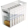 Storage Bottles 71730 10" X 5" 8" Clear Pantry Bin With Handles Kitchen Organizer And Container Containers Rapid Tr