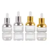 Garrafas de Essense atacado 30ml Goldper de vidro vazio de ouro para óleos essenciais Droga de garrafa transparente Drop Drop Office Business Indústria DHDCI