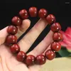 Strand Zambia Pterocarpus Santalinus Old Barrel Beads Handmade Red Sandalwood African Bud