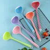 Spoons 29cm Silicone Ladle Soup Spoon Long Handle Porridge Rice Heat Resistant Round Scoop Kitchen Supplies Cooking Tool