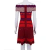 Casual Dresses Women's Multi Color Patchwork Rayon Bandage Dress Chic Ladies Day Night Club Party Vestidos