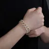 AAA Gems 18 мм браслет Miami Cuban Link 925 Серебряное серебро ювелирные изделия VVS Bracelet Moissanite Diamond