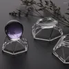 Dekorativa figurer 3st Crystal Sphere Display Plate Round Ball Meditation Holder Ornament Base marmor