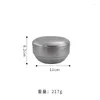 Bowls Retro 304 Stainless Steel Rice Bowl With Lid Korean Style Double Layer Anti Scalding Soup