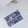Banyo paspasları 6 adet küvet çıkartması PVC kaymaz çıkartma su geçirmez çıkartmalar çıkarılabilir 3D duvar
