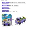 Transracers rotanti Transracers Flip Cars 1pcs 2 in 1 Figure di azione del veicolo animale trasformato Mini trasformati in due tipi giocattolo per bambini tascabile L240402