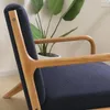 Stoelbedekkingen fauteuil slipcover elastische moderne hoes rits rits rits stretch houten arm beschermer afneembaar stoel home decor
