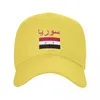 Ball Caps Syrie Nom du pays avec drapeau Sun Baseball Capre d'assistance Ajustement Ajustement Femmes Chatle de football extérieur pour cadeau